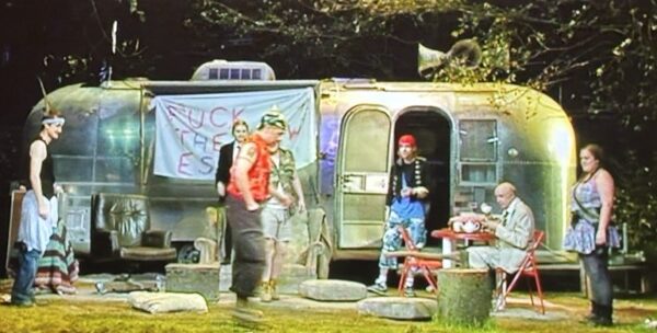 Delusion and defiance in Johnny Rooster in Jez Butterworth's play Jerusalem.