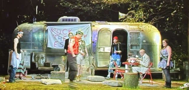 Delusion and defiance in Johnny Rooster in Jez Butterworth's play Jerusalem.