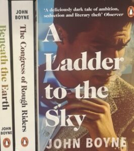 The protagonist of the novel A Ladder to the Sky, Maurice Swift, craves literary fame despite lacking original ideas.