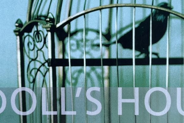 A Doll’s House cover with a caged bird, symbolising Nora’s DPD and dependence.