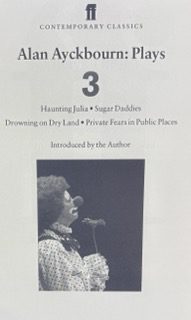 Alan Ayckbourn Plays 3 book cover featuring a clown, suitable for articles discussing dependent personality disorder in theatre and contemporary classics.